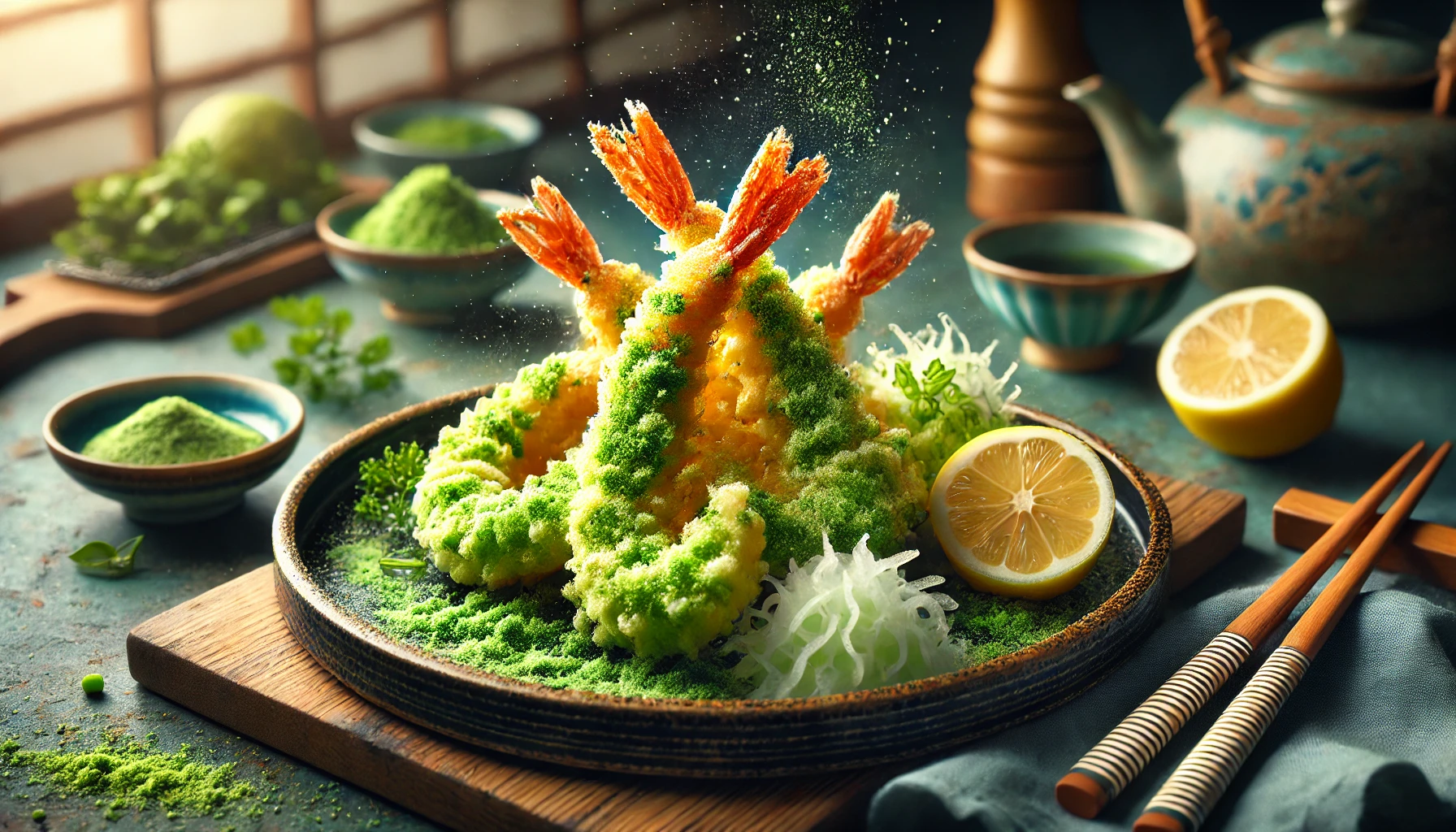 青汁 × 海老天！？ 驚きの新感覚レシピ！😲🍤